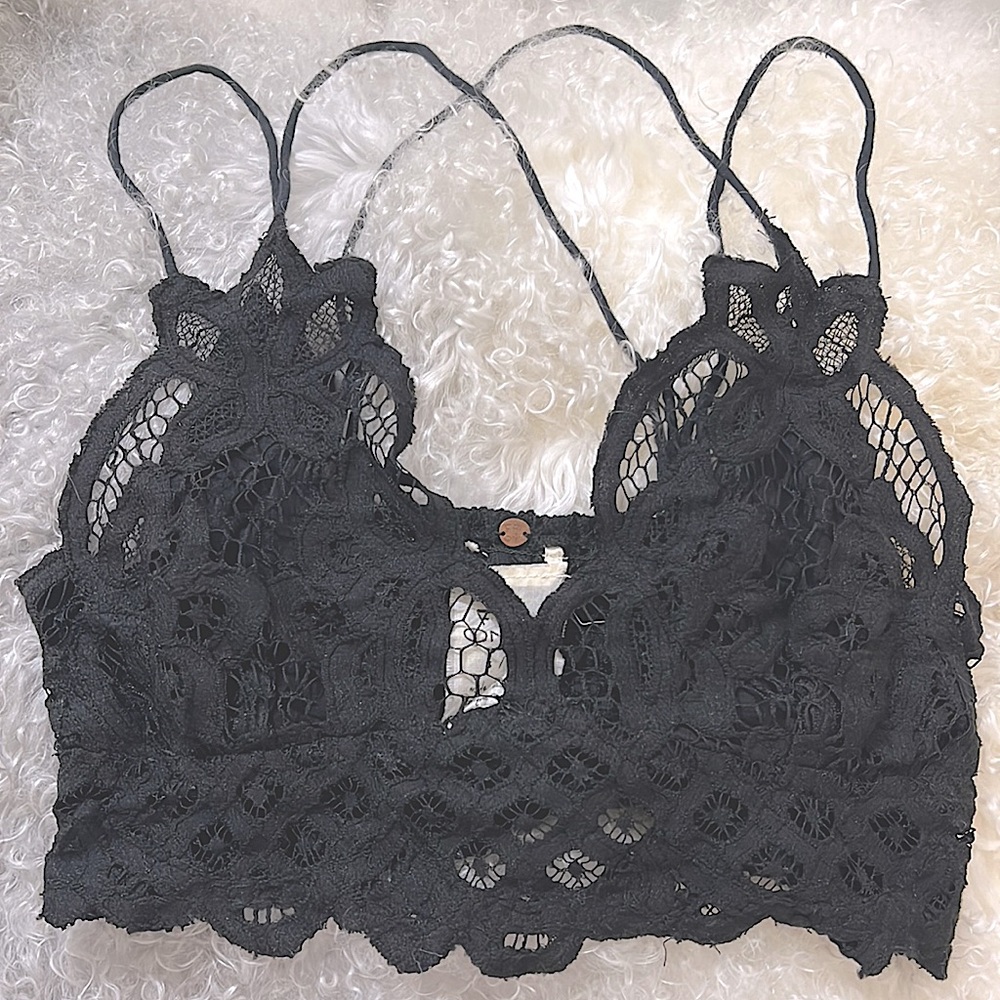 Free People Bralette, Size S, Color: Black